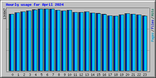 Hourly usage for April 2024